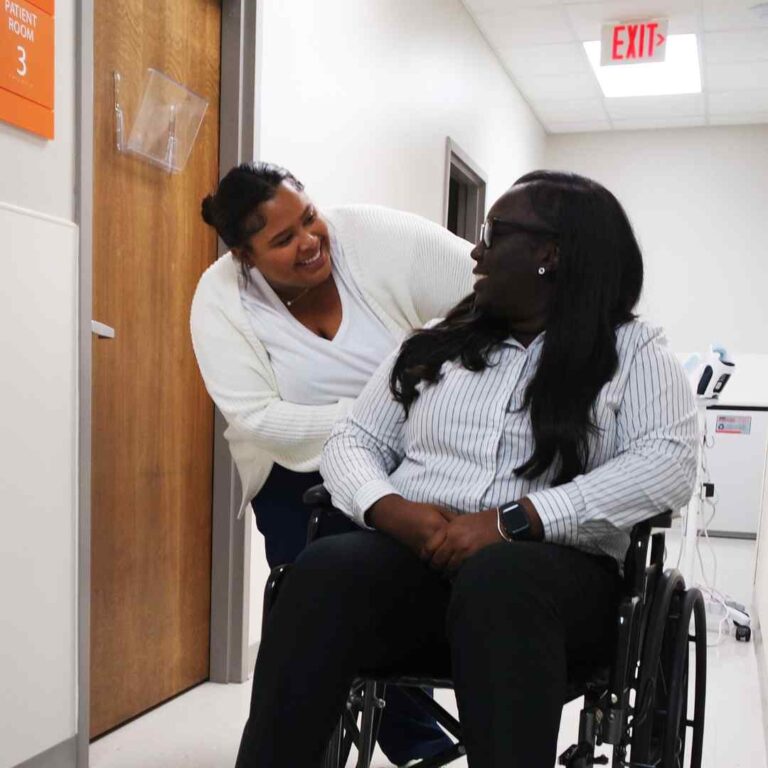 patient in wheelchair